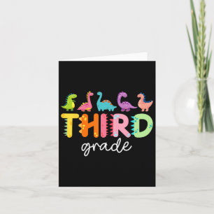 3rd Grade Dinosaur Back To School First Day Of Sch Card