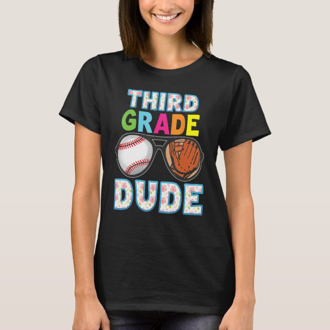 3rd Grade Dude Back To School Third Student Kid Ba T-Shirt (Front)