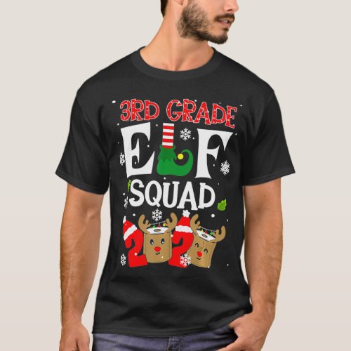 3rd Grade Elf Squad Christmas 2020 Teacher Student T_Shirt