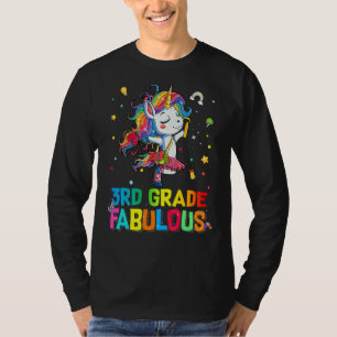 3rd Grade Fabulous Ballet Unicorn Back To School T-Shirt