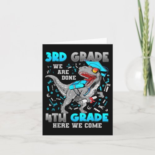 3rd Grade Graduation Dinosaur T-rex 4th Grade Here
