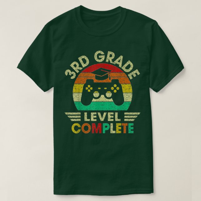 3rd Grade Graduation Level Complete Video Games Bo T-Shirt (Design Front)