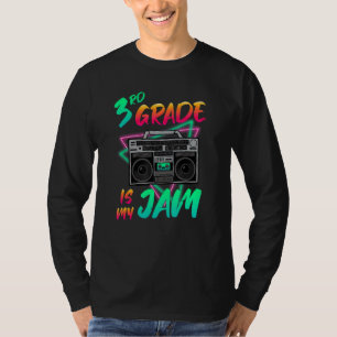 3rd Grade Is My Jam Vintage 80s Boombox School T-Shirt