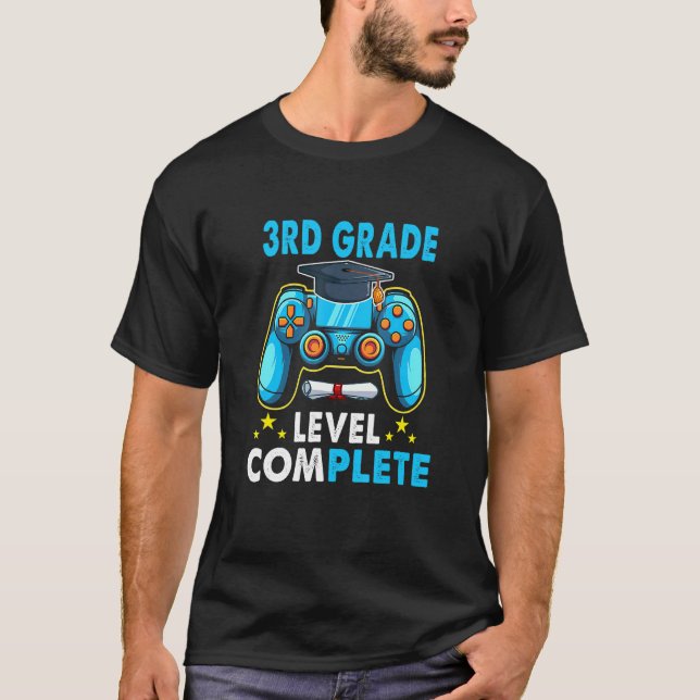 3rd Grade Level Complete Class Video Game Senior 2 T-Shirt (Front)