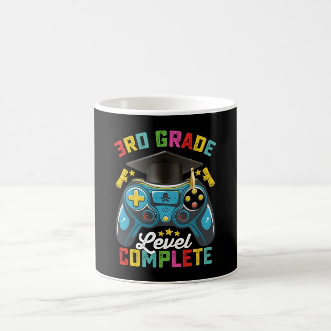 3rd Grade Level Complete Graduation Gaming Gamer Coffee Mug (Center)