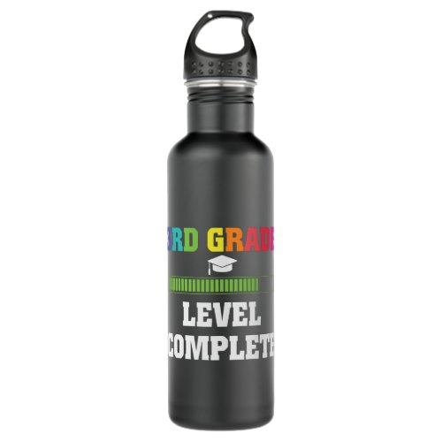 3rd Grade Level Complete Kids Back to School Gamer Stainless Steel Water Bottle