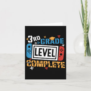 3rd Grade Level Complete Last Day Of School Gamer  Card