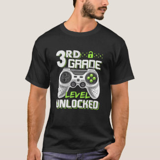 3Rd Grade Level Unlocked Video Game Back To School T-Shirt