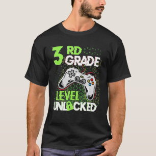 3Rd Grade Level Unlocked Video Game Back To School T-Shirt