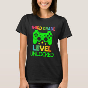 3rd Grade Level Unlocked Video Game Back To School T-Shirt