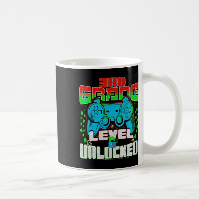 3rd Grade Level Unlocked Video Game Byck To School Coffee Mug (Right)