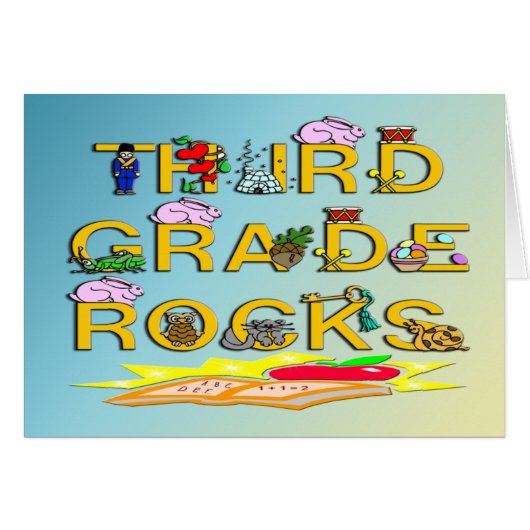 3rd Grade Rocks Cards (Front Horizontal)