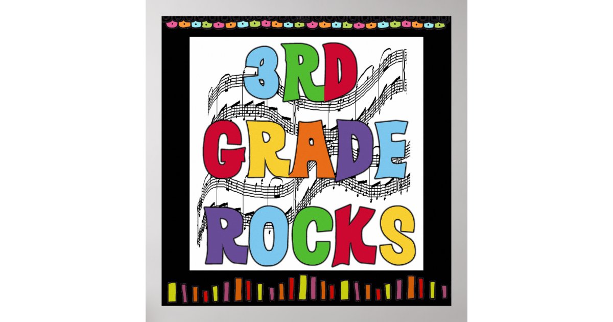 3rd Grade Rocks Classroom Poster | Zazzle.com