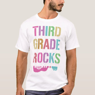 3Rd Grade Rocks Student Teacher Rockstar Team Thir T-Shirt