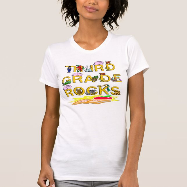 3rd Grade Rocks T-Shirt (Front)