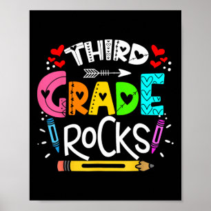 3rd Grade Rocks Third Grade Rock Back To School Poster