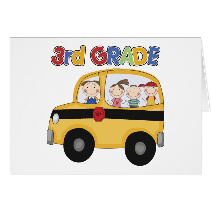 3rd Grade School Bus Cards