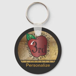3rd Grade School Teacher Keychain