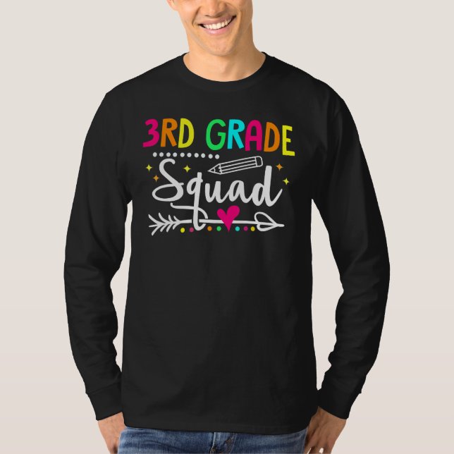 3rd Grade Squad Back To School Third Grade Teacher T-Shirt (Front)