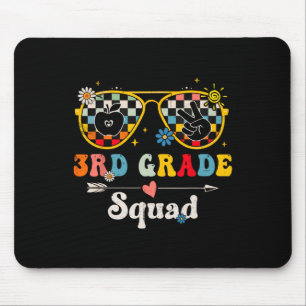 3rd Grade Squad Cute Groovy Teacher Student Ck To Mouse Pad