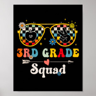 3rd Grade Squad Cute Groovy Teacher Student Ck To Poster