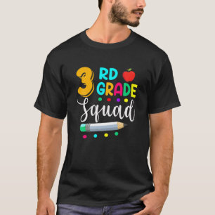 3Rd Grade Squad Third Teacher Student Team Back To T-Shirt