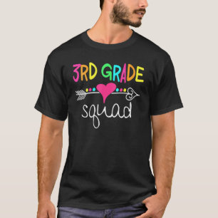 3rd Grade Squad Third Teacher Student Team Back To T-Shirt