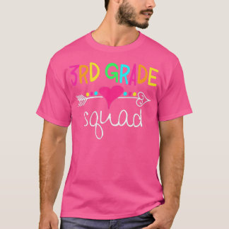 3rd Grade Squad Third Teacher Student Team Back To T-Shirt