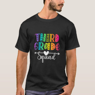 3Rd Grade Squad Third Teacher Student Team Back To T-Shirt