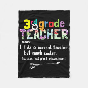3rd Grade Teacher Back To School Gift 3rd Grade Te Fleece Blanket