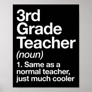 3rd Grade Teacher Definition Funny Ck To School Fi Poster