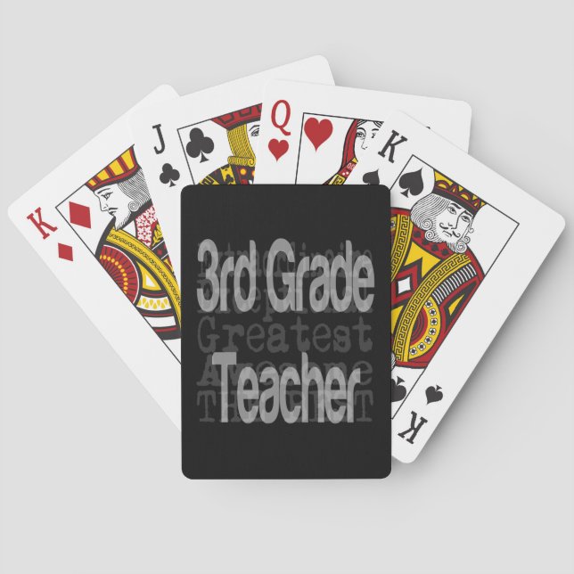 3rd Grade Teacher Extraordinaire Poker Cards (Back)