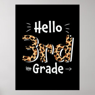3rd Grade Teacher Hello Third Grade Poster