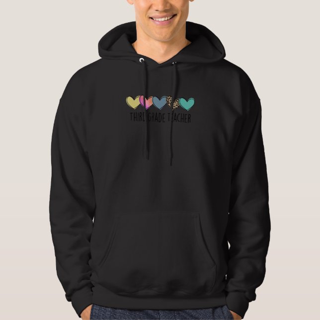 3rd Grade Teacher Life Heart 3rd Grade Teacher App Hoodie (Front)