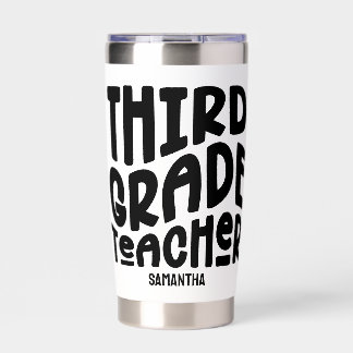 3rd Grade Teacher Minimalist Insulated Tumbler