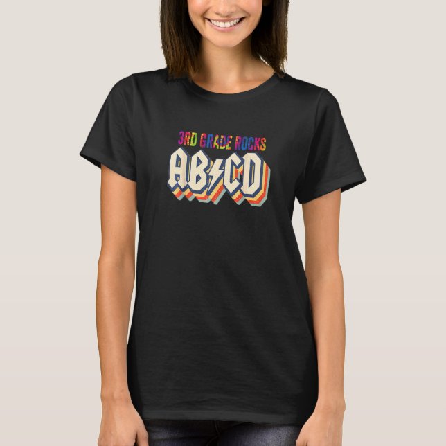 3rd Grade Teachers Abcd Tie Dye Rocks 3rd Grade T-Shirt (Front)
