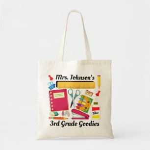 3rd Grade Teacher's School Supplies Tote Bag
