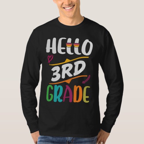 3rd grade team Hello third grade teacher boys girl T_Shirt