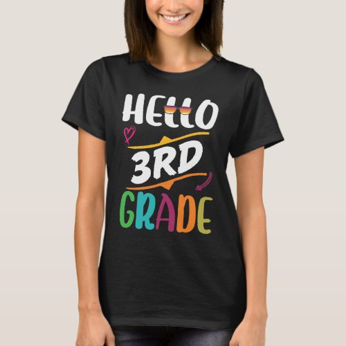 3rd grade team Hello third grade teacher boys girl T_Shirt