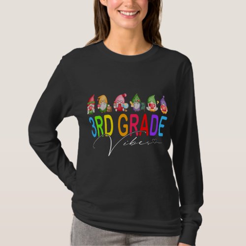 3rd Grade Vibes Back To School Gnomes T_Shirt