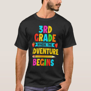 3rd Grade Where The Adventure Begins Back To Schoo T-Shirt