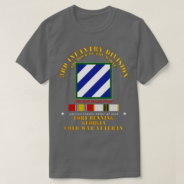 3rd ID Fort Benning GA w ColdSVC T-Shirt (Design Front)