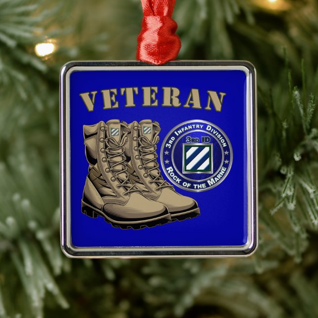 3rd ID Infantry Division Christmas Metal Ornament (Tree)