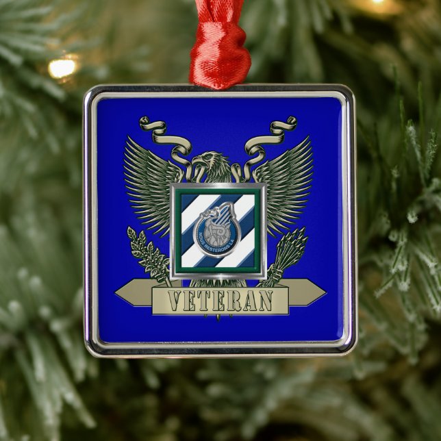 3rd ID Infantry Division Christmas Metal Ornament (Tree)