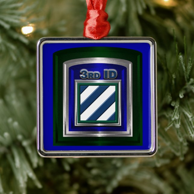 3rd ID Infantry Division Christmas Metal Ornament (Tree)
