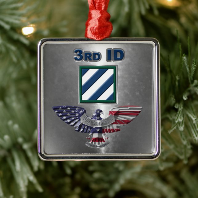 3rd ID Infantry Division Christmas Metal Ornament (Tree)