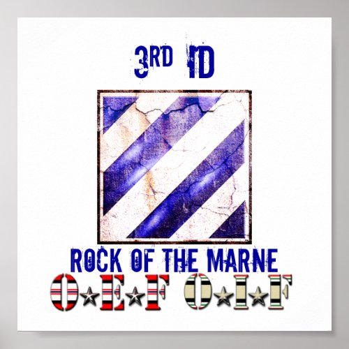3RD ID ROCK OF THE MARNE OEF OIF POSTER