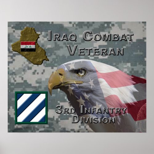 3rd Infantry Div Iraq Combat Veteran Poster