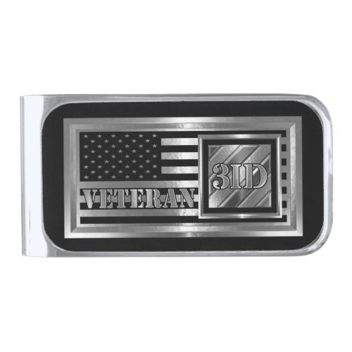 3rd Infantry Division 3ID Veteran Silver Finish Money Clip