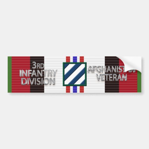 3rd Infantry Division Afghanistan Veteran Bumper Sticker